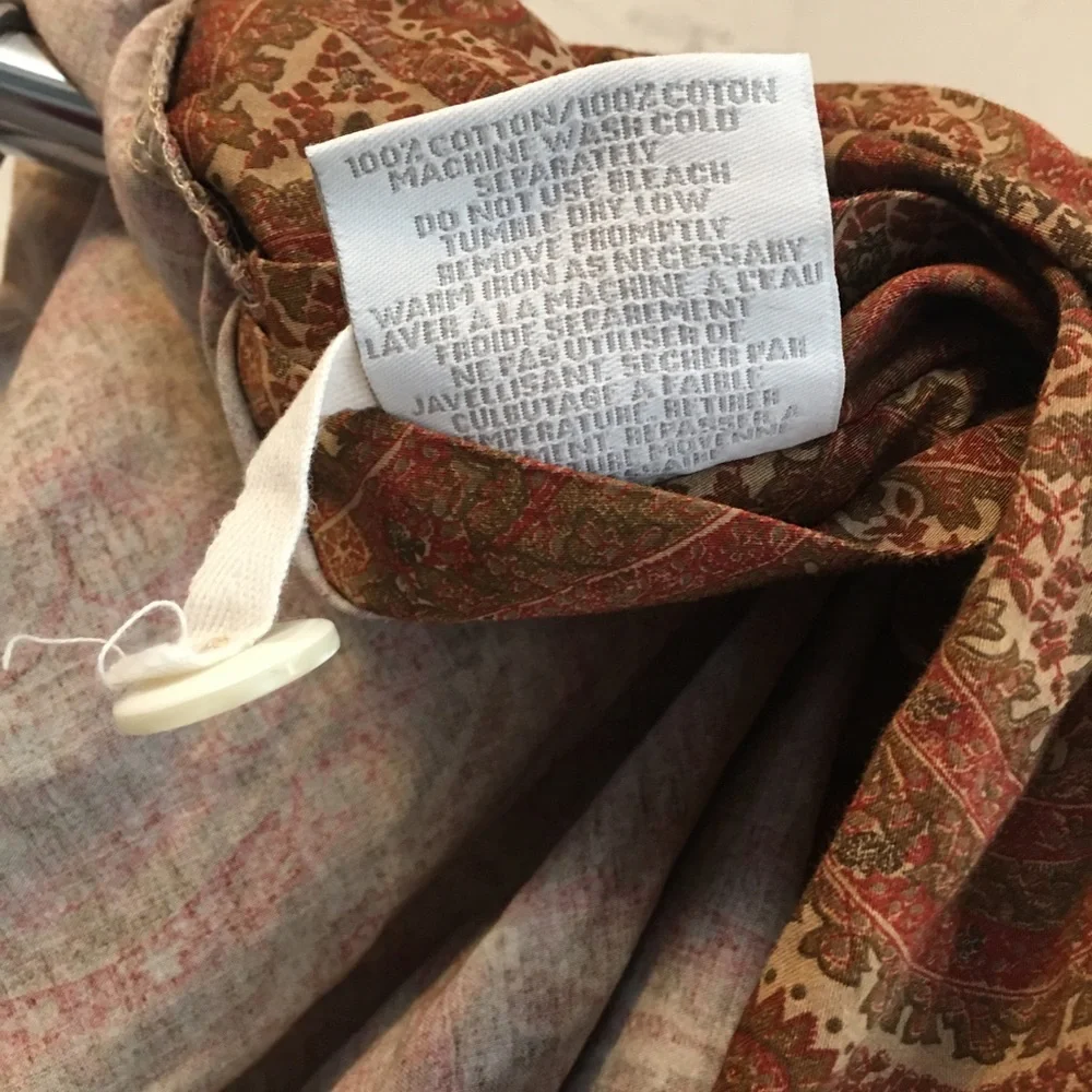Restoration Hardware cotton medallion print duvet cover red queen size